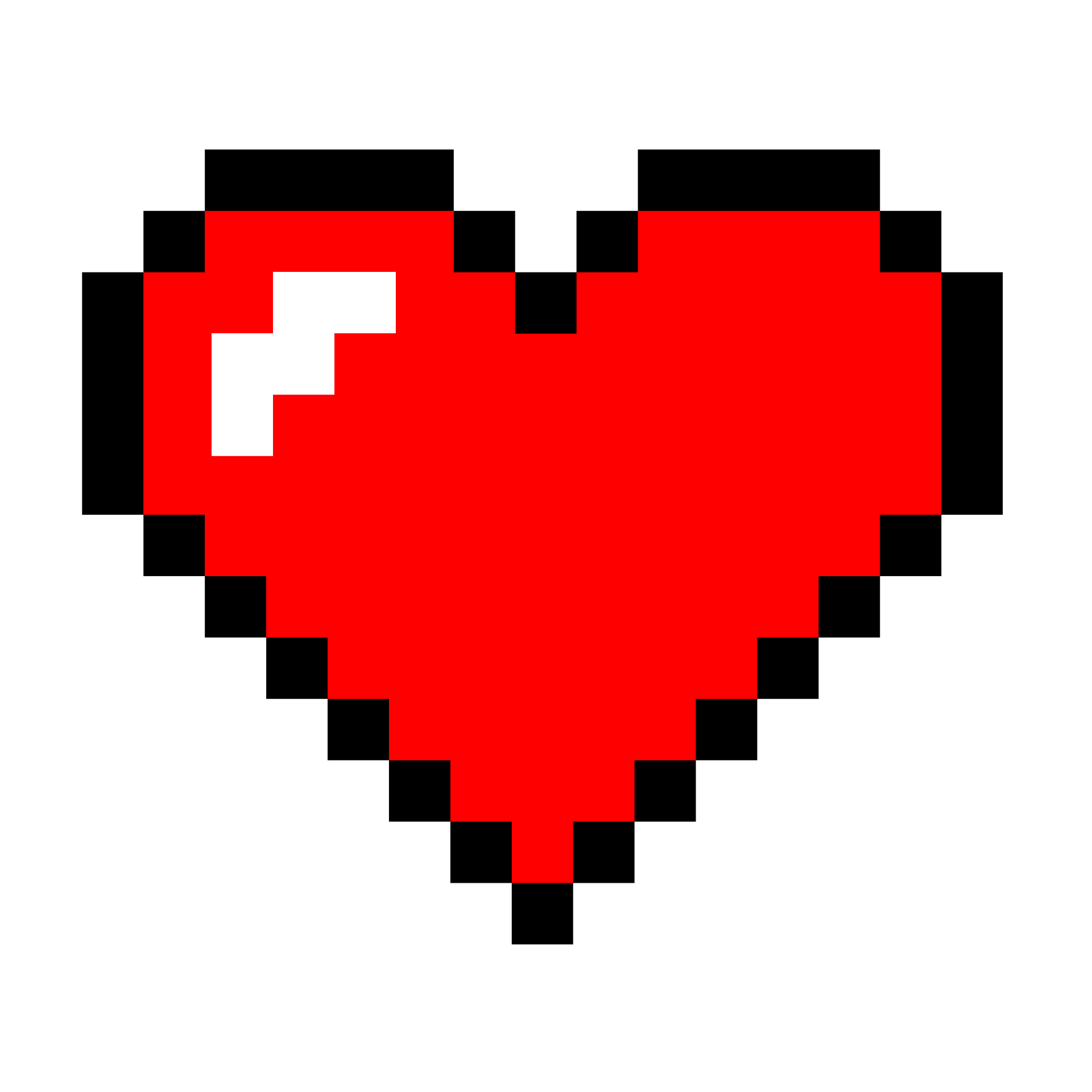 Heart in a pixel art style